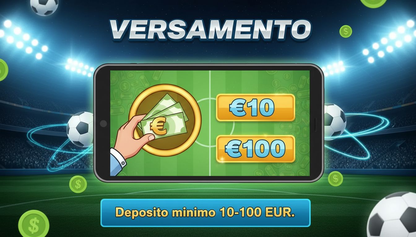 Deposito minimo rappresentato con soldi e dispositivo